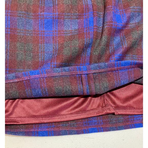 41 Hawthorne A-Line Wool Plaid School Girl Mini Skirt Gray Blue Red Size S - Picture 7 of 8